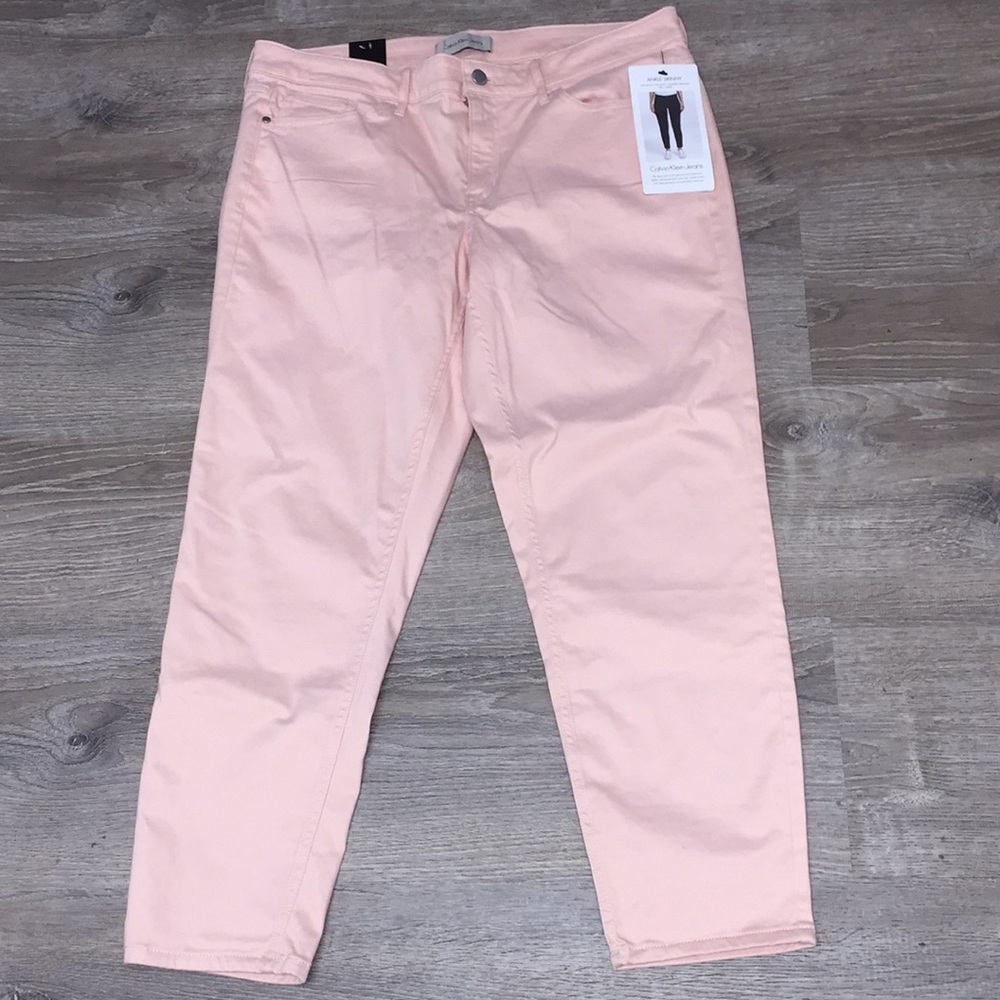 Calvin Klein Jeans Women's Cropped Ankle Jeans - Light Pink